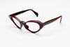 Christan black + red cateye 70's